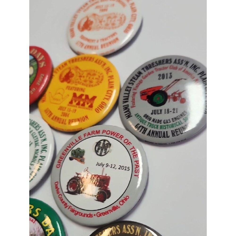 Tractor Event Pin Lot — Multicolor Tractor Buttons - Picture 4 of 5